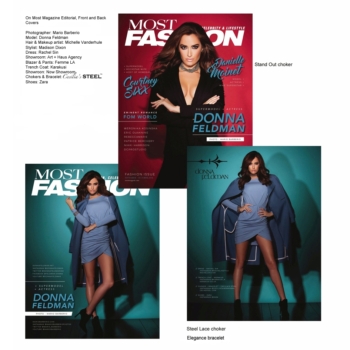 Donna Feldman on Most Magazine photographed by Mario Barberio styled by Madison Dixon wearing Cecilia's Steel jewelry