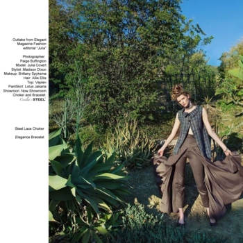 Elegant Magazine Fashion Editorial By Paige Buffington styled by Madison Dixon wearing Cecilia's Steel jewelry