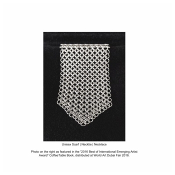 Unisex stainless steel necktie necklace scarf by Cecilia's Steel