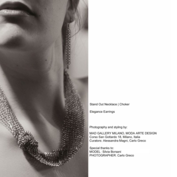 MAD Gallery Milano - Stand Out stainless steel necklace and earrings by Cecilia's Steel