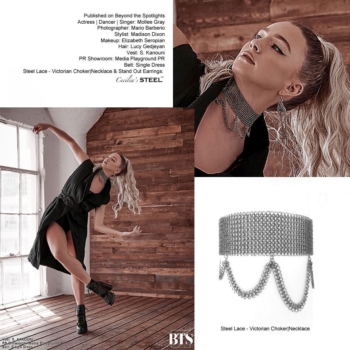 Mollee Gray By Mario Barberio For Beyond The Spotlightshts styled by Madison Dixon wearing Cecilia's Steel jewelry